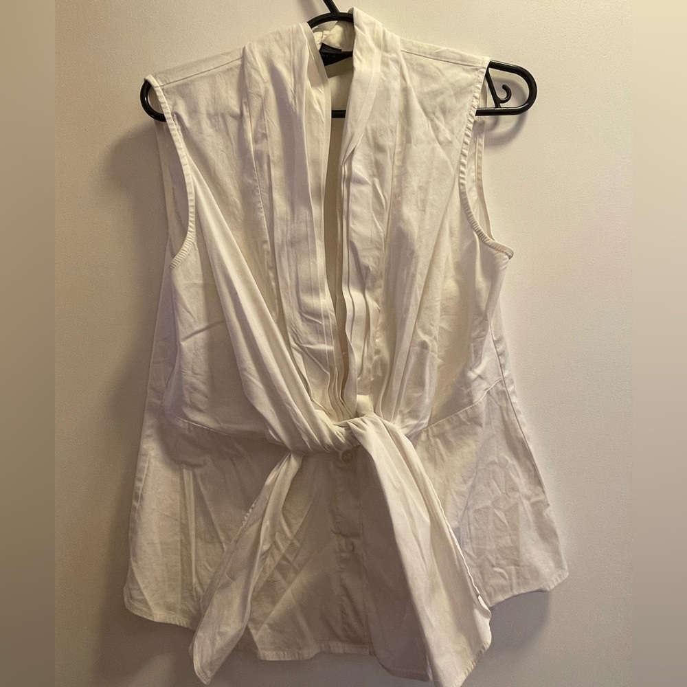 White Sleeveless Top